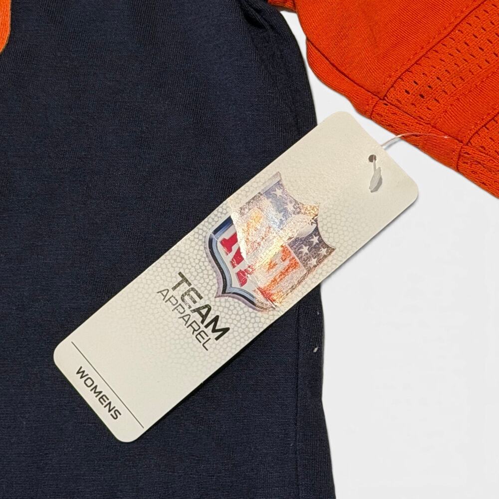 Chicago Bears NFL Team Apparel Womens T Shirt Size M Orange Navy Colorblock NWT - Picture 5 of 7
